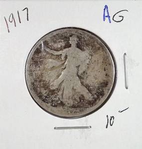 lot 150 image: 1917 Walking Liberty Half Dollar