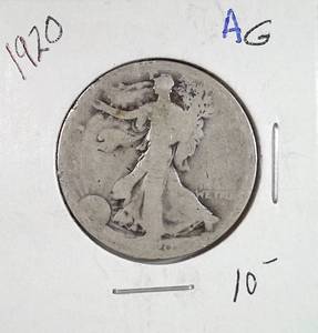 lot 153 image: 1920 Walking Liberty Half Dollar