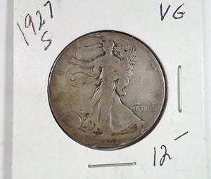 lot 154 image: 1927-S Walking Liberty Half Dollar