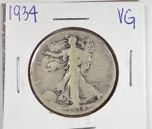 lot 157 image: 1934 Walking Liberty Half Dollar
