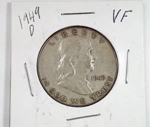 lot 182 image: 1949-D Franklin Half Dollar