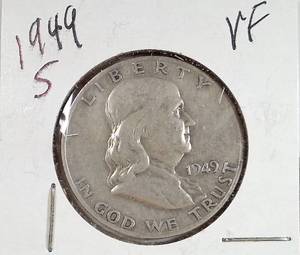 lot 183 image: 1949-S Franklin Half Dollar