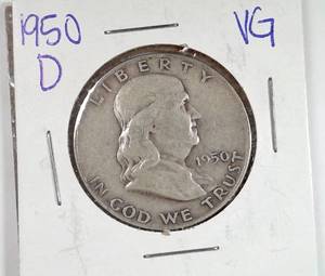 lot 186 image: 1950-D Franklin Half Dollar