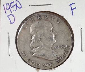 lot 187 image: 1950-D Franklin Half Dollar