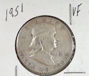 lot 189 image: 1951 Franklin Half Dollar