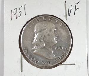 lot 190 image: 1951 Franklin Half Dollar