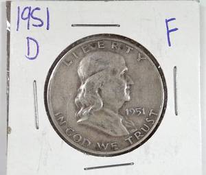 lot 191 image: 1951-D Franklin Half Dollar
