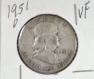 lot 192 image: 1951-D Franklin Half Dollar