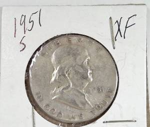 lot 193 image: 1951-S Franklin Half Dollar