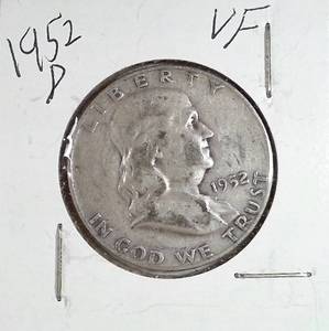 lot 198 image: 1952-D Franklin Half Dollar