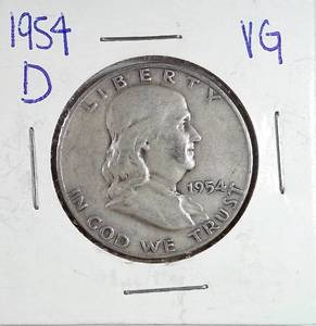 lot 201 image: 1954-D Franklin Half Dollar