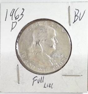 lot 221 image: 1963-D Franklin Half Dollar