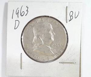 lot 222 image: 1963-D Franklin Half Dollar