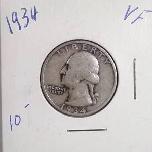 lot 255 image: 1934 Washington Quarter