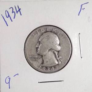 lot 258 image: 1934 Washington Quarter
