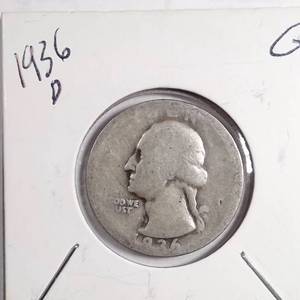 lot 264 image: 1936-D Washington Quarter