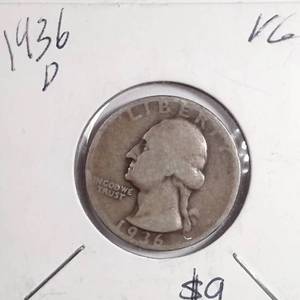 lot 265 image: 1936-D Washington Quarter