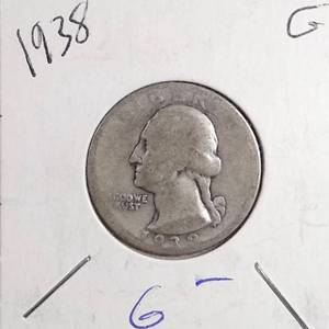 lot 269 image: 1938 Washington Quarter