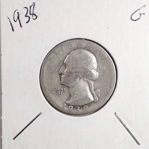 lot 270 image: 1938 Washington Quarter