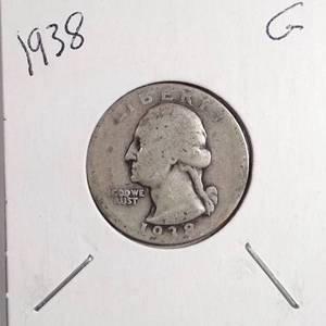 lot 271 image: 1938 Washington Quarter