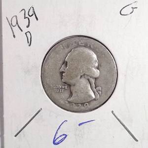 lot 274 image: 1939-D Washington Quarter