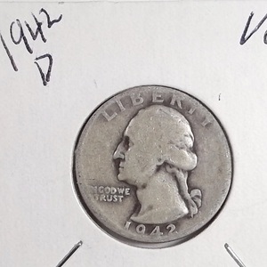 lot 280 image: 1942-D Washington Quarter