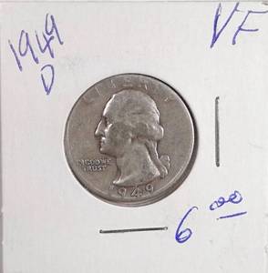 lot 285 image: 1949-D Washington Quarter