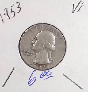 lot 287 image: 1953 Washington Quarter