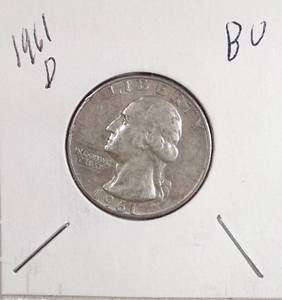 lot 291 image: 1961-D Washington Quarter