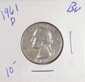 lot 292 image: 1961-D Washington Quarter