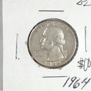 lot 297 image: 1964 Washington Quarter
