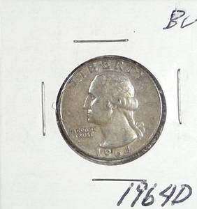 lot 299 image: 1964-D Washington Quarter