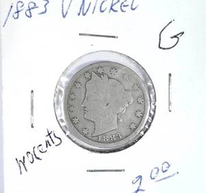 lot 331 image: 1883 Liberty Nickel, no cents