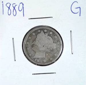 lot 333 image: 1889 Liberty Nickel, no cents