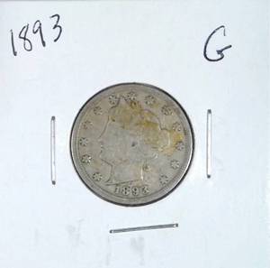 lot 334 image: 1893 Liberty Nickel