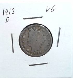lot 345 image: 1912-D Liberty Nickel