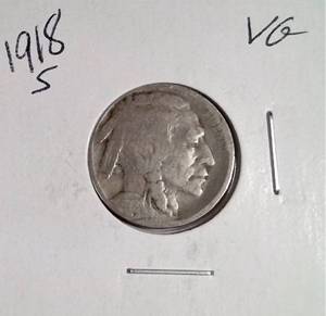 lot 349 image: 1918-S Buffalo Nickel
