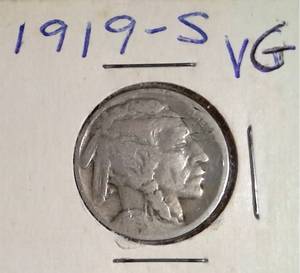 lot 352 image: 1919-S Buffalo Nickel
