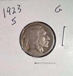 lot 356 image: 1923-S Buffalo Nickel