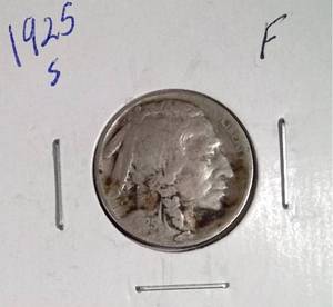 lot 360 image: 1925-S Buffalo Nickel