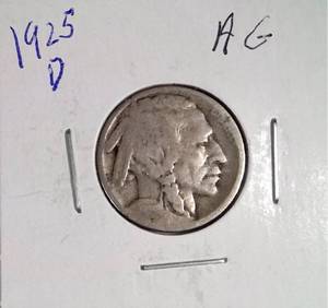 lot 362 image: 1925-D Buffalo Nickel