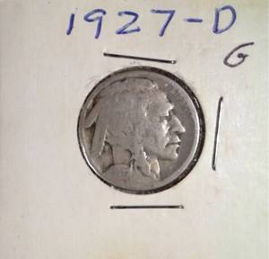 lot 367 image: 1927-D Buffalo Nickel