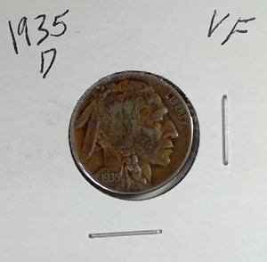 lot 381 image: 1935-D Buffalo Nickel