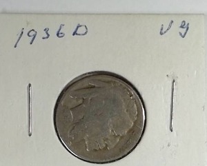 lot 385 image: 1936-D Buffalo Nickel