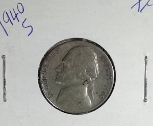 lot 395 image: 1940-S Jefferson Nickel