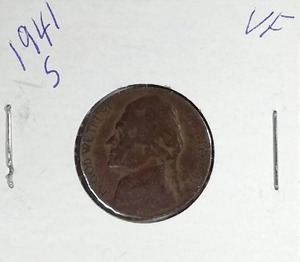 lot 398 image: 1941-S Jefferson Nickel
