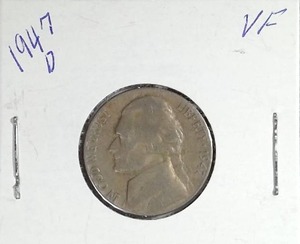 lot 404 image: 1947-D Jefferson Nickel