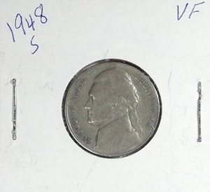 lot 405 image: 1948-S Jefferson Nickel