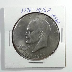 lot 471 image: 1776-1976 D Eisenhower Dollar