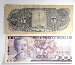 lot 507 image: 4 Mexican Banknotes